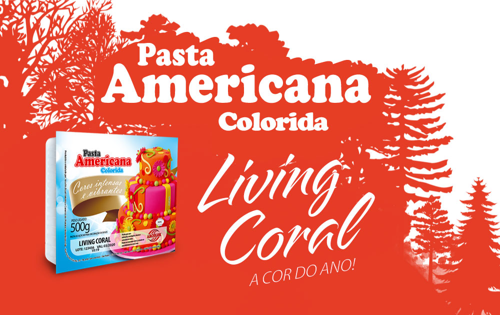 Pasta de Azúcar Colorida Arcólor Living Coral