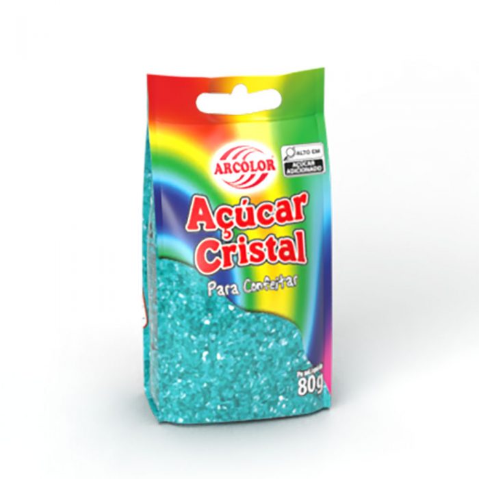 Açúcar Cristal Arcólor 80g Azul