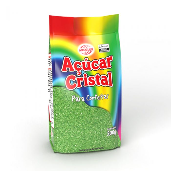 Açúcar Cristal Arcólor 500g Verde