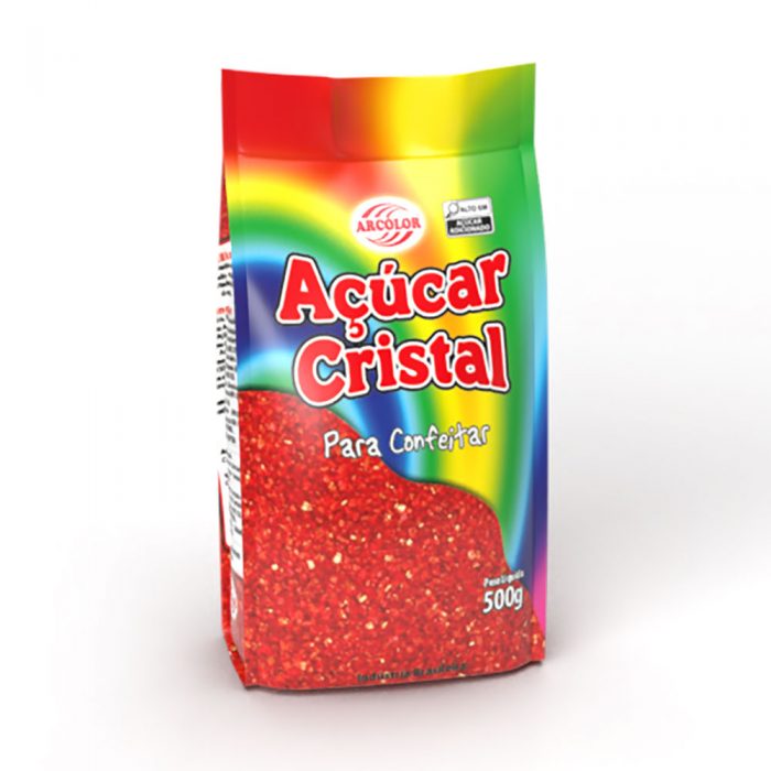 Açúcar Cristal Arcólor 500g Vermelho