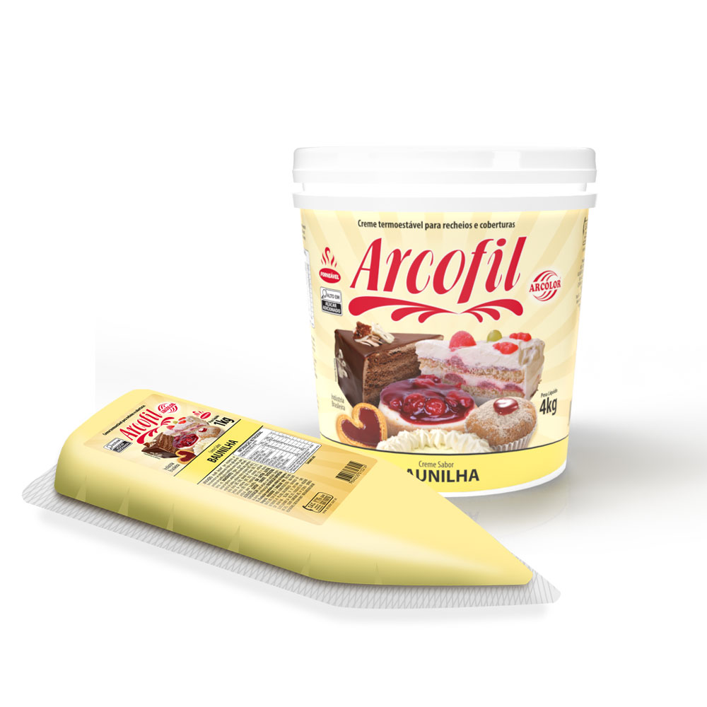 Arcofil - Creme Termoestável Pote 4kg e Manga 1kg Arcólor
