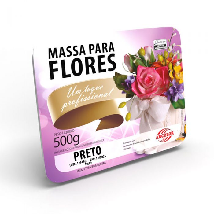 Massa para Flores 500g Preto