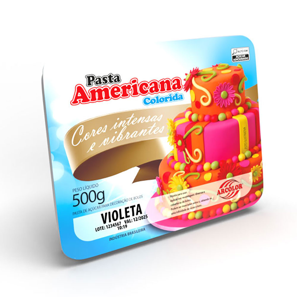 Pasta Americana Colorida Violeta