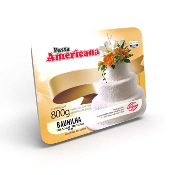 Pasta Americana Arcólor Tradicional 800g Sabor Baunilha