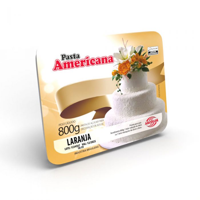 Pasta Americana Arcólor Tradicional 800g Sabor Laranja