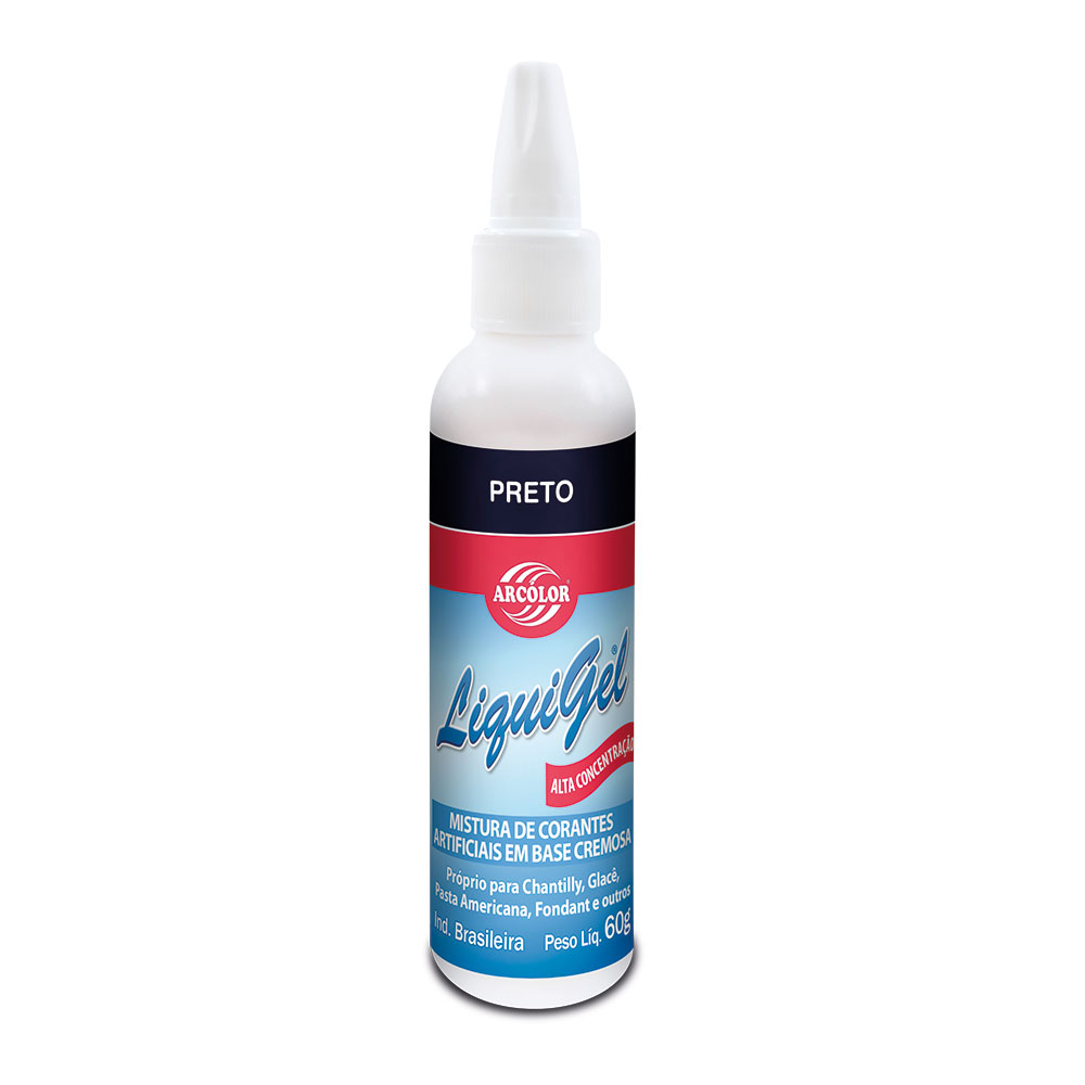 Corante Liquigel 60g Preto