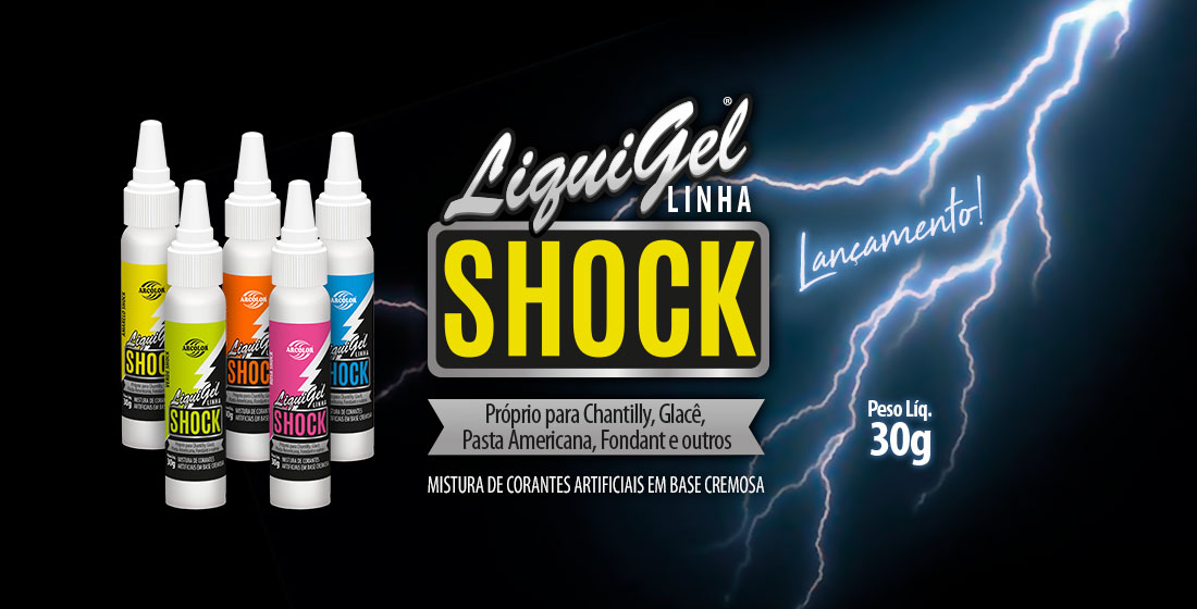 Liquigel Shock Line 30g - Adecuado para crema batida, glaseado, pasta, fondant y otros