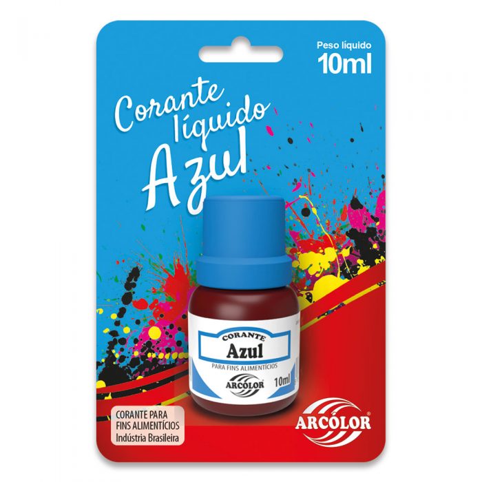 Corante Líquido 10ml Cartelado Arcólor Azul