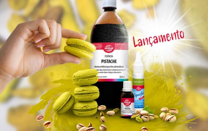 Lançamento dos Novos Produtos de Pistache da Arcólor: Corante Liquigel Verde Pistache e Essência de Pistache