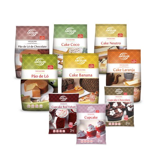 Misturas para Bolos, Cakes e Cupcakes