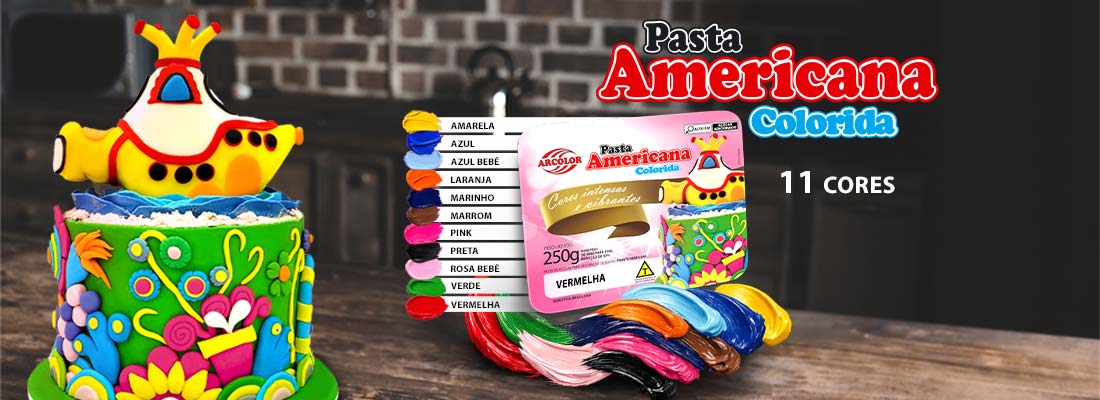Pasta Americana Colorida - 11 Cores